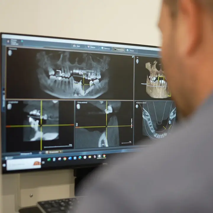 Modern dental clinic interior with advanced technology